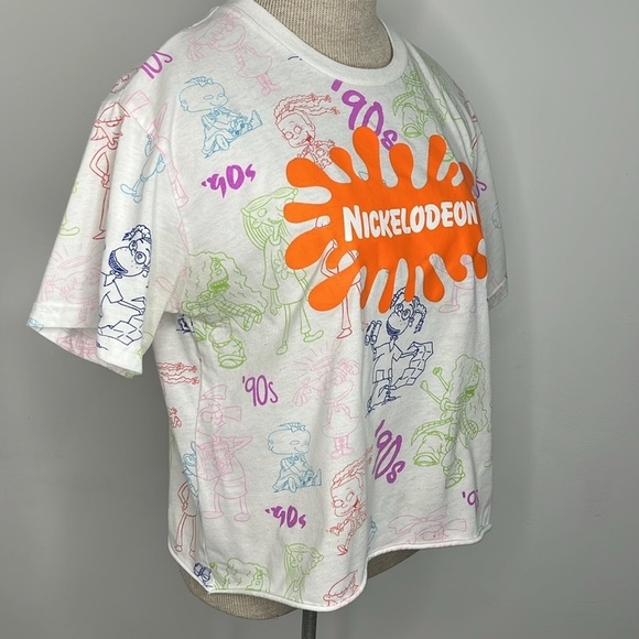 Nickelodeon 90's Rugrats Graphic All Over Print T-Shirt Women's Medium ? Neon - Picture 8 of 14